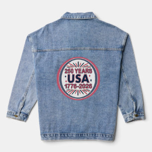 250 Jahre USA 1776-2026 Halbjahr Jeansjacke