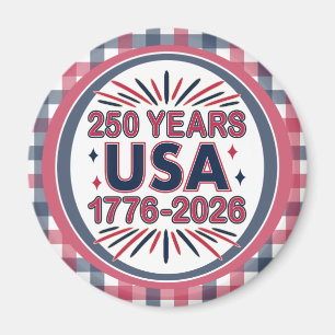 250 Jahre USA   1776-2026 Halbjahr Magnet