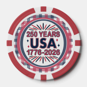 250 Jahre USA   1776-2026 Halbjahr Pokerchips
