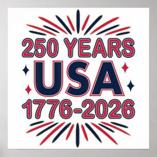 250 Jahre USA 1776-2026 Halbjahr Poster
