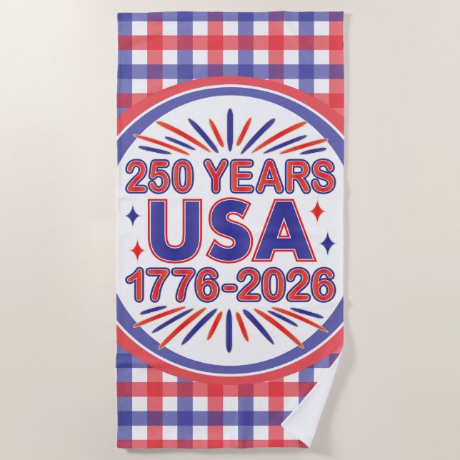 250 Jahre USA | 1776-2026 Halbjahr Strandtuch (Vorderseite)