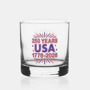 250 Jahre USA   1776-2026 Halbjahr Whiskyglas