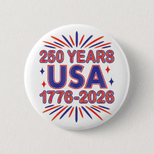 250 Jahre USA 1776–2026 Semiquincentennial Button