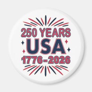 250 Jahre USA 1776–2026 Semiquincentennial Magnet