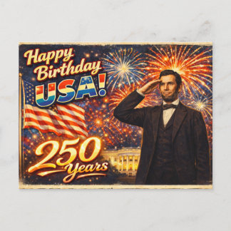 250 Jahre USA feiern Abraham Lincoln Postkarte