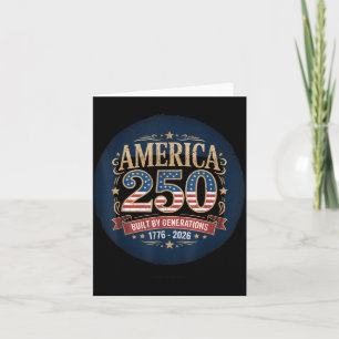 250 Jahre USA-Flagge Amerikanischer 250. Jahrestag Karte