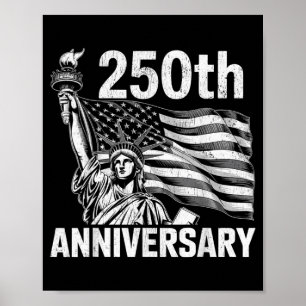 250 Jahre USA-Flagge Amerikanischer 250. Jahrestag Poster