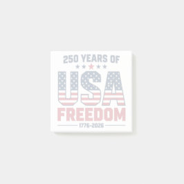 250 Jahre USA-Freiheit 1776 2026 Patriotisch Post-it Klebezettel