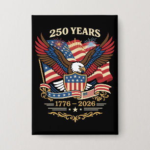 250 Jahre USA Patriotischer Adler-Design Button