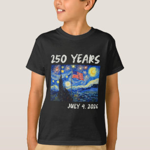 250 Jahre Van Gogh Sternennacht 250. Jubiläum T-Shirt