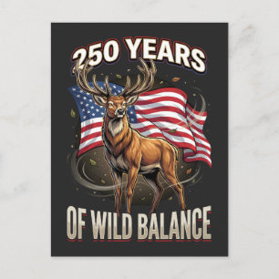 250 Jahre Wild Balance Hirsch Kunst Postkarte