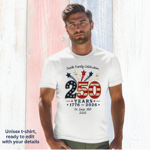 250-Jahres-Jubiläum 1776-2026 Patriotisches T-Shir T-Shirt