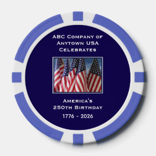 250. Jahrestag 1776 bis 2026 USA Pokerchips