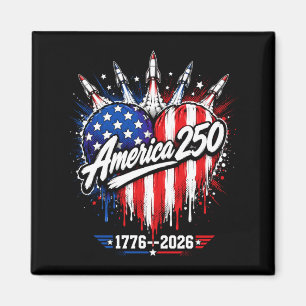 250. Jahrestag 250 Jahre Amerika USA-Flagge Magnet