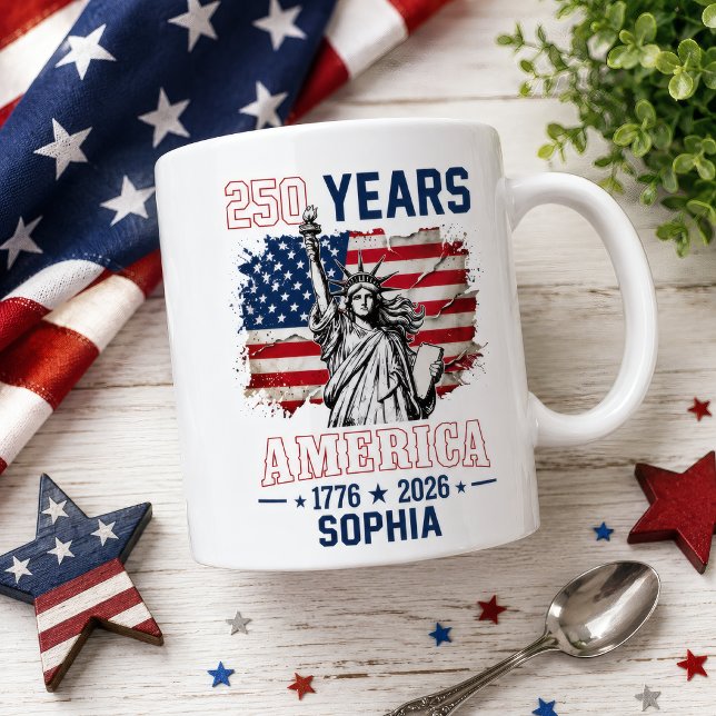 250. Jahrestag Amerika 1776-2026 Kaffeetasse (Von Creator hochgeladen)