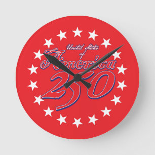 250. Jahrestag Amerikas Runde Wanduhr