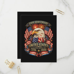 250. Jahrestag der Unabhängigkeit der USA 1776 202 Einladungspostkarte