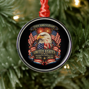 250. Jahrestag der Unabhängigkeit der USA 1776 202 Ornament Aus Metall