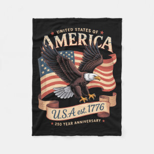 250. Jahrestag der USA 4. Juli Amerikanisch Fleecedecke