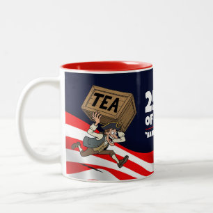250. Jahrestag der USA - Der Tee wird verschüttet Zweifarbige Tasse