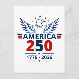250. Jahrestag der USA Postkarte