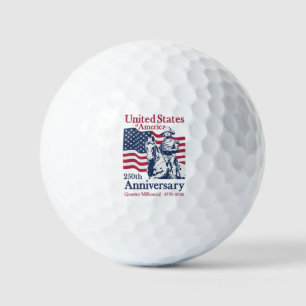 250. Jahrestag der Vereinigten Staaten Gedenkkunst Golfball