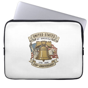 250. Jahrestag der Vereinigten Staaten Patriotisch Laptopschutzhülle