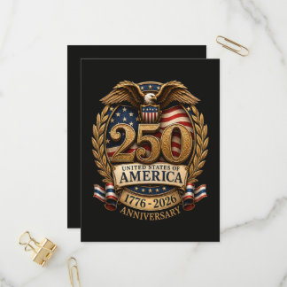 250. Jahrestag der Vereinigten Staaten von Amerika Einladungspostkarte