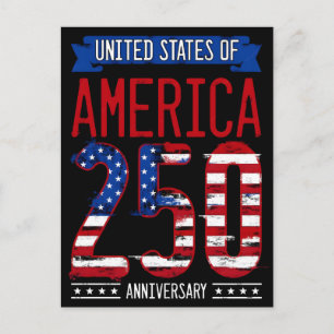 250. Jahrestag der Vereinigten Staaten von Amerika Feiertagspostkarte