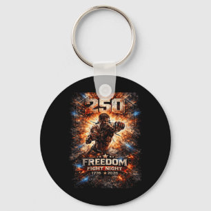 250. Jahrestag MMA-Elitekämpfer Patriotisch Schlüsselanhänger