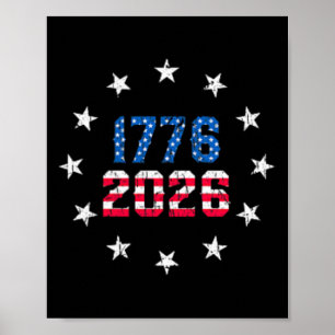 250 Jahrestag Tasche USA 250. amerikanische Flagge Poster
