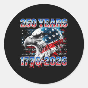 250. Jahrestag US-Patriotismus Runder Aufkleber