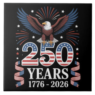 250. Jahrestag USA 1776 2026 Patriotischer Adler Fliese