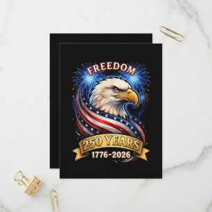 250. Jahrestag USA 1776-2026 Patriotischer Amerika Einladungspostkarte