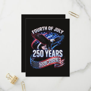 250. Jahrestag USA 1776-2026 Patriotischer Amerika Einladungspostkarte