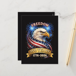 250. Jahrestag USA 1776-2026 Patriotischer Amerika Feiertagspostkarte