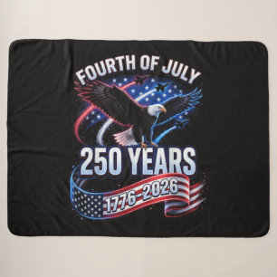 250. Jahrestag USA 1776-2026 Patriotischer Amerika Sherpadecke