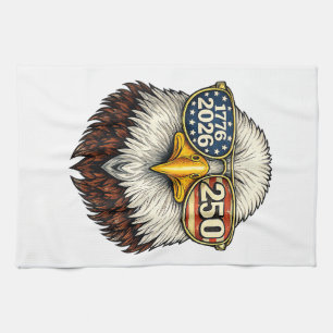 250. Jahrestag USA 1776-2026 Patriotischer Weißkop Geschirrtuch