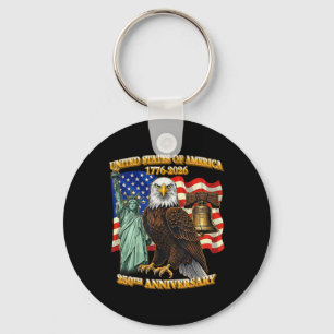 250. Jahrestag USA 250. amerikanische Flagge Patri Schlüsselanhänger