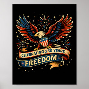 250 Jahrestag USA 250. amerikanische Flagge Patrio Poster