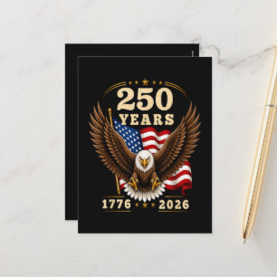 250 Jahrestag USA 250 Jahre 1776-2026 Feiertagspostkarte