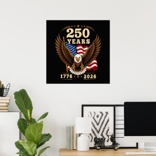 250 Jahrestag USA 250 Jahre 1776-2026 Poster