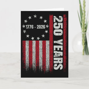 250. Jahrestag USA 250. US-Flagge Patriotisch 4. J Karte