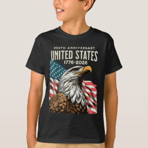 250. Jahrestag usa 250. US-Flagge patriotisch 4. J T-Shirt