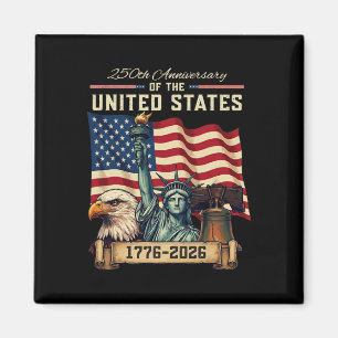 250 Jahrestag USA 250. US-Flagge Patriotisch 4. Ju Magnet