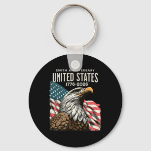 250 Jahrestag USA 250. US-Flagge Patriotisch 4. Ju Schlüsselanhänger
