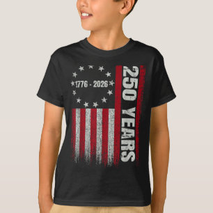 250 Jahrestag USA 250. US-Flagge Patriotisch 4. Ju T-Shirt