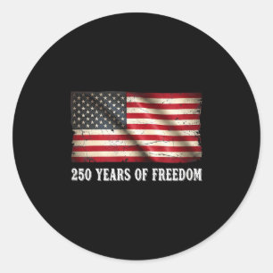 250. Jahrestag USA 4. Juli 250. Geburtstag Runder Aufkleber
