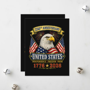 250. Jahrestag USA 4. Juli Patriotisch Feiertagskarte
