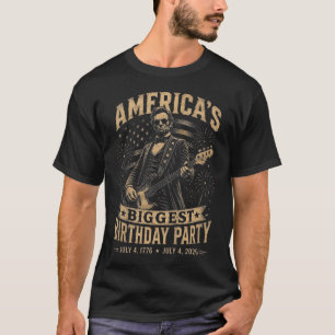 250. Jahrestag USA Abe Lincoln spielt T-Shirt